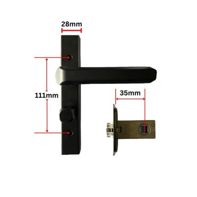ALUMINIUM BATHROOM KEY & KEYLESS SWING DOOR LOCK HANDLE / ALUMINIUM ...
