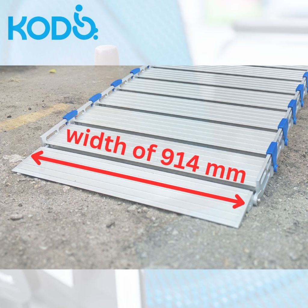 KODO Rollable Aluminium Wheelchair Ramp Portable Wheelchair Ramps - 4ft ...