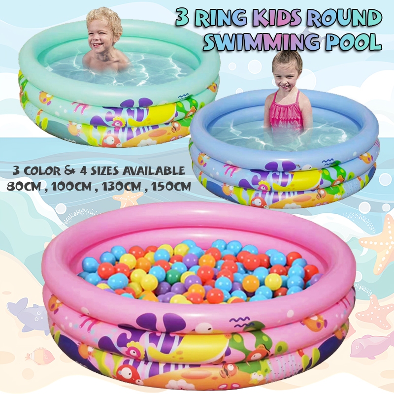 GOOGOO BIRD 3 Rings Inflatable Multi Size Round Pool Kids Swimming Pool ...