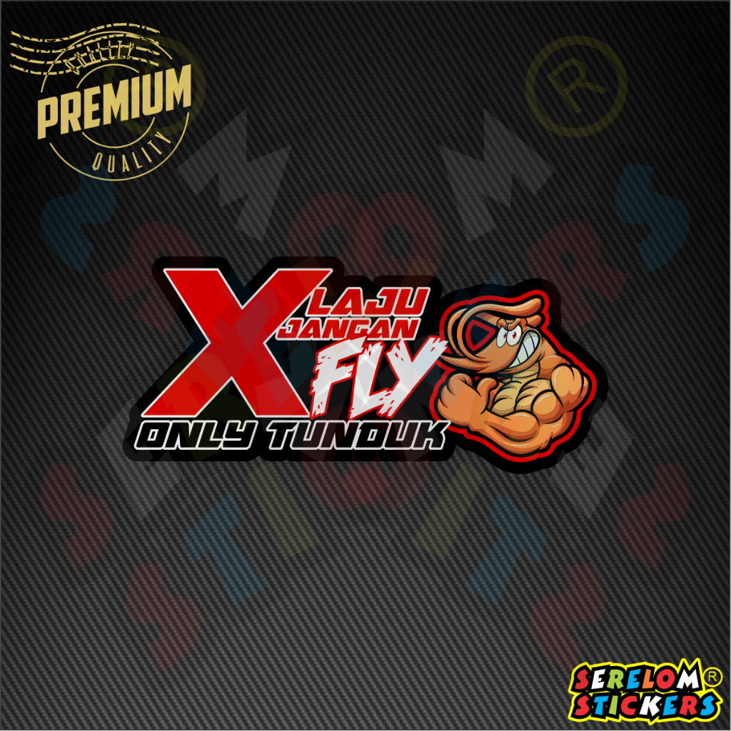 Sticker Kereta Helmet Motor Laptop Only Tunduk Udang | Shopee Malaysia