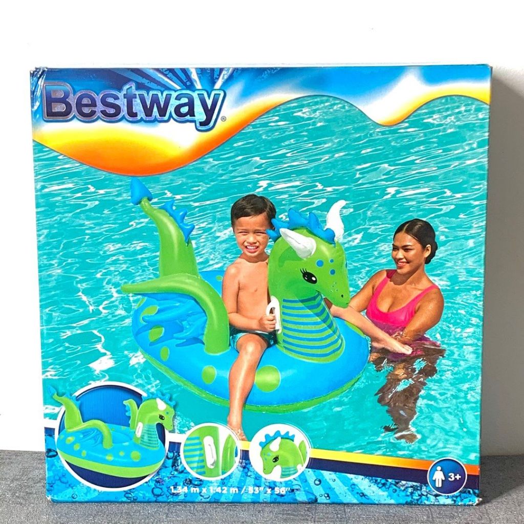BESTWAY Giant Large DRAGON Ride On Boat Pelampung Besar Swimming Pool ...