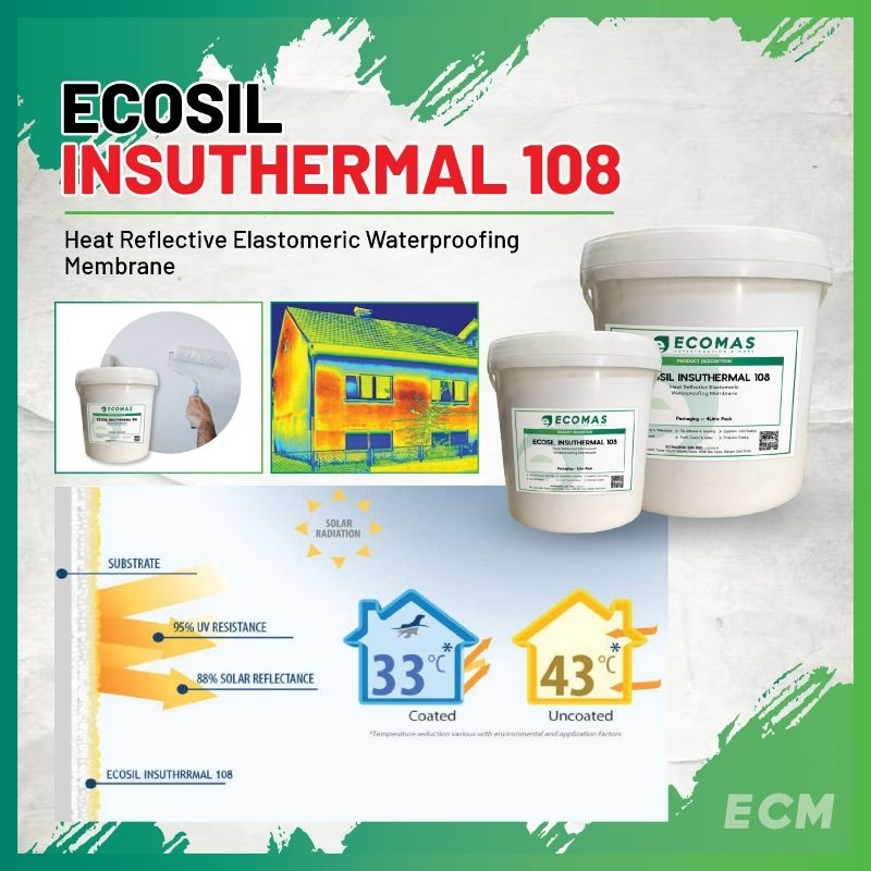 ECOSIL INSUTHERMAL 108 WHITE (4LITRE PACK) THERMAL INSULATION COATING