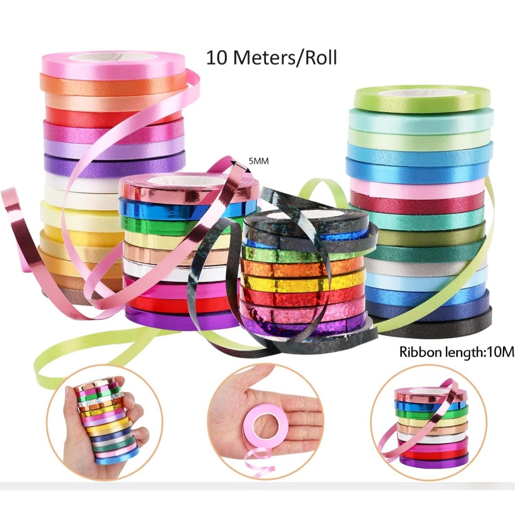 10 Meters/Roll Balloon String Ribbon Decoration Birthday Reben hiasa ...