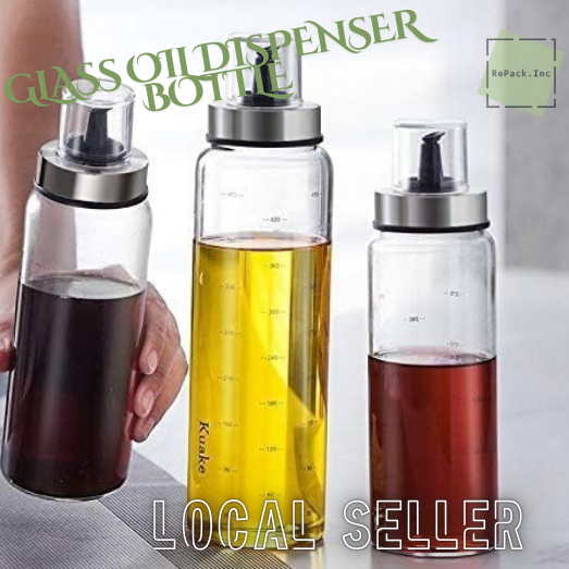 Dispenser Bottle glass oil Seasoning sauce oil Jug Botol Jar Simpanan ...