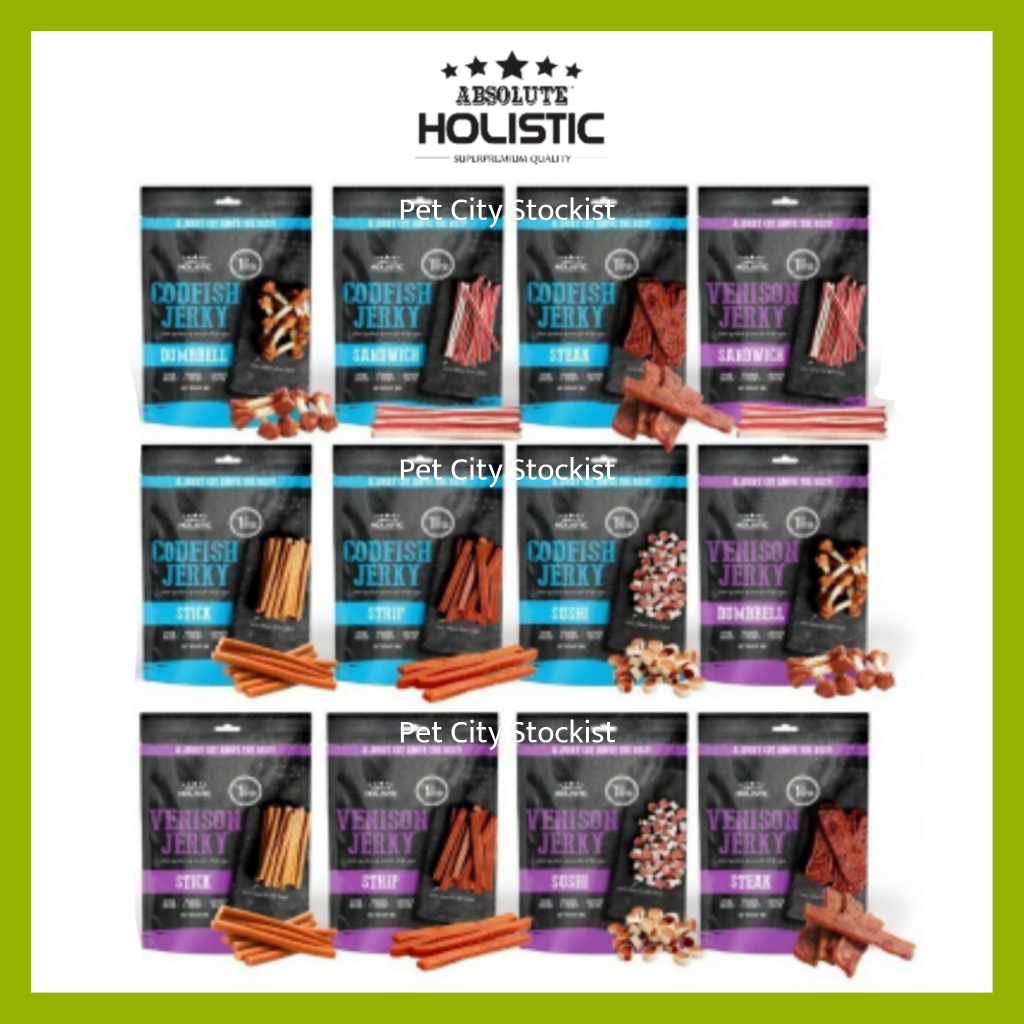 Absolute Holistic Dog Treats Snack Codfish / Venison (100g) | Shopee ...