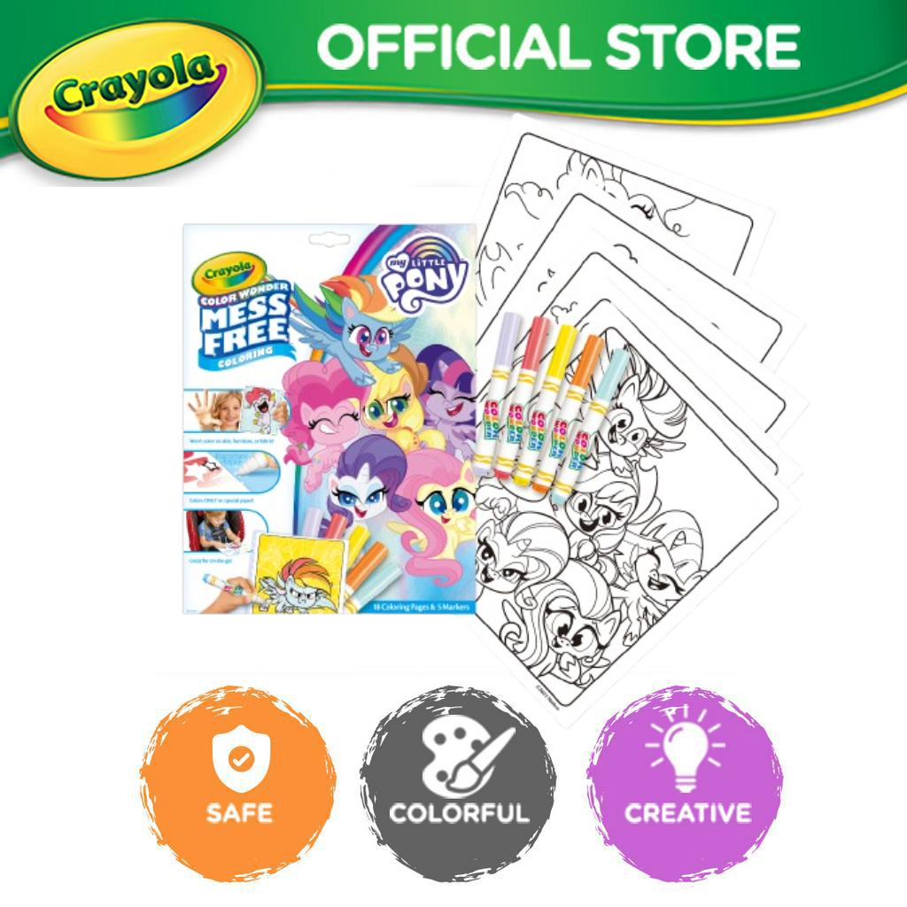Crayola Color Wonder Mess Free MY Little Pony Coloring Book & 3 Mini ...