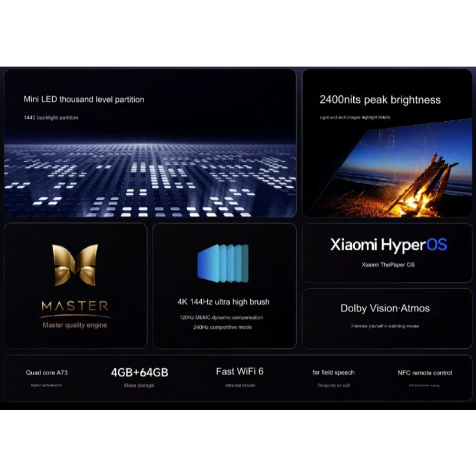 Xiaomi TV S Pro 75 Zoll Mini LED - 4K Smart TV Mit Google TV & Dolby Atmos