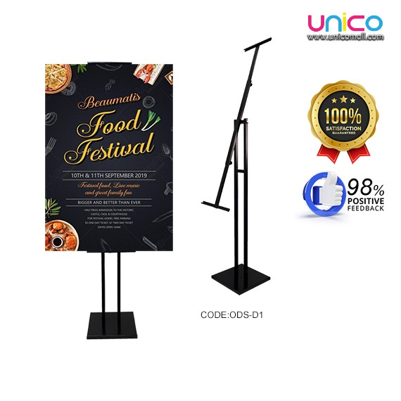 Adjustable Rotating Oblique Metal Poster Stand Menu Holder Stand ...