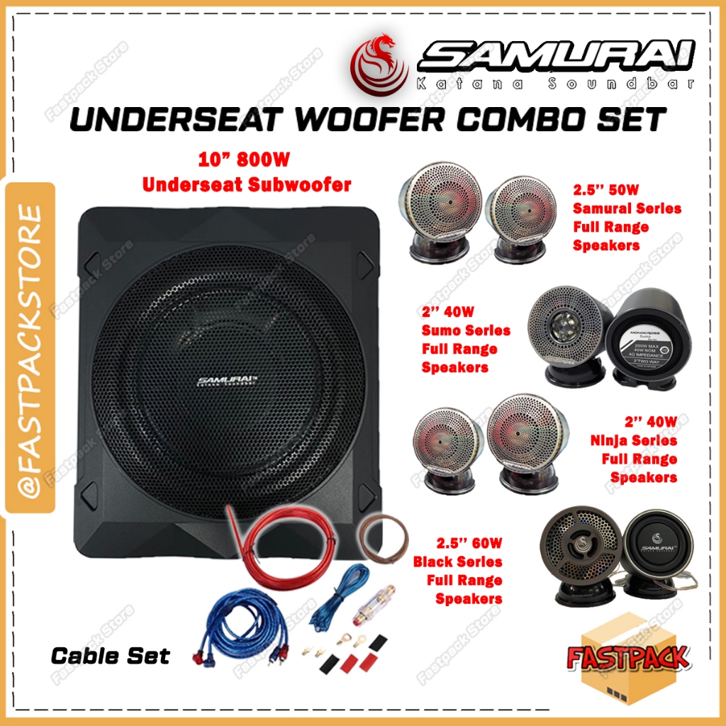 [COMBO] 10'' 800W Underseat Subwoofer With Remote Control Amplifier ...