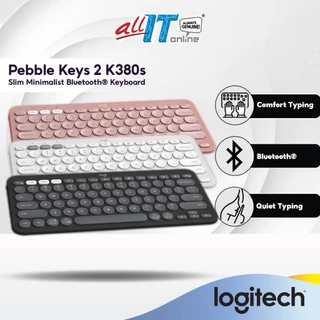 Logitech Pebble Keys 2 K380s Slim, Minimalist Bluetooth® keyboard with Customizable Keys | Office Keyboard | Silent Type