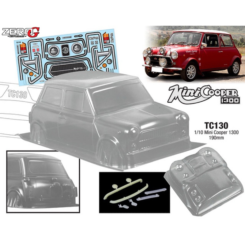 Team C TeamC TC130 1/10 Mini Cooper 1300 190mm Rc Rwd Drift Car ...