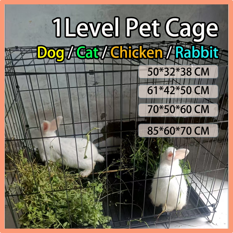 Dog / Cat / Chicken / Rabbit Pet Cage With Tray / 单层宠物笼猫笼狗笼鸡笼兔子笼带托盘 ...