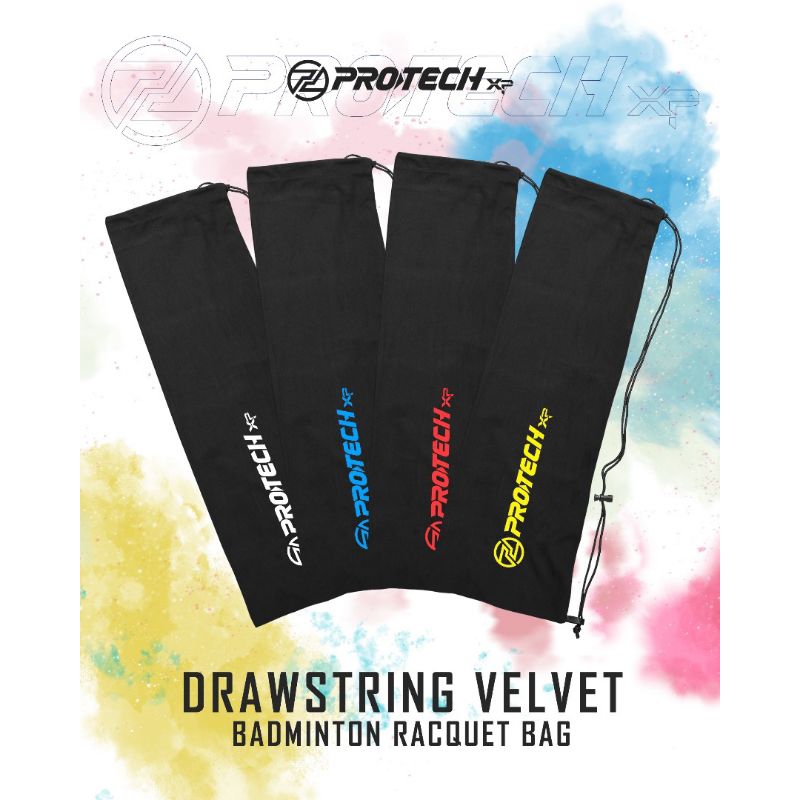 Protech Drawstring Velvet Badminton Racket Bag | Shopee Malaysia