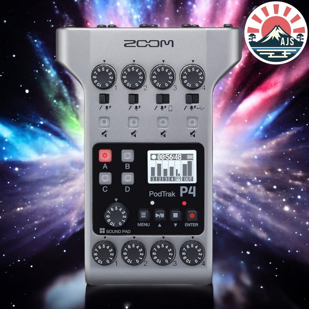 ZOOM PodTrak P4 - Live Streaming Recorder with 4 Mic Inputs, 4 ...