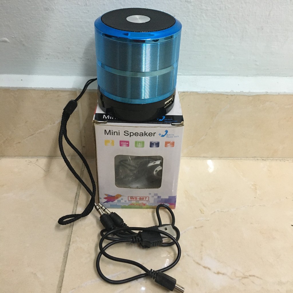 WS-887 Wireless Bluetooth Speaker Portable Subwoofer Sound Box | Shopee ...