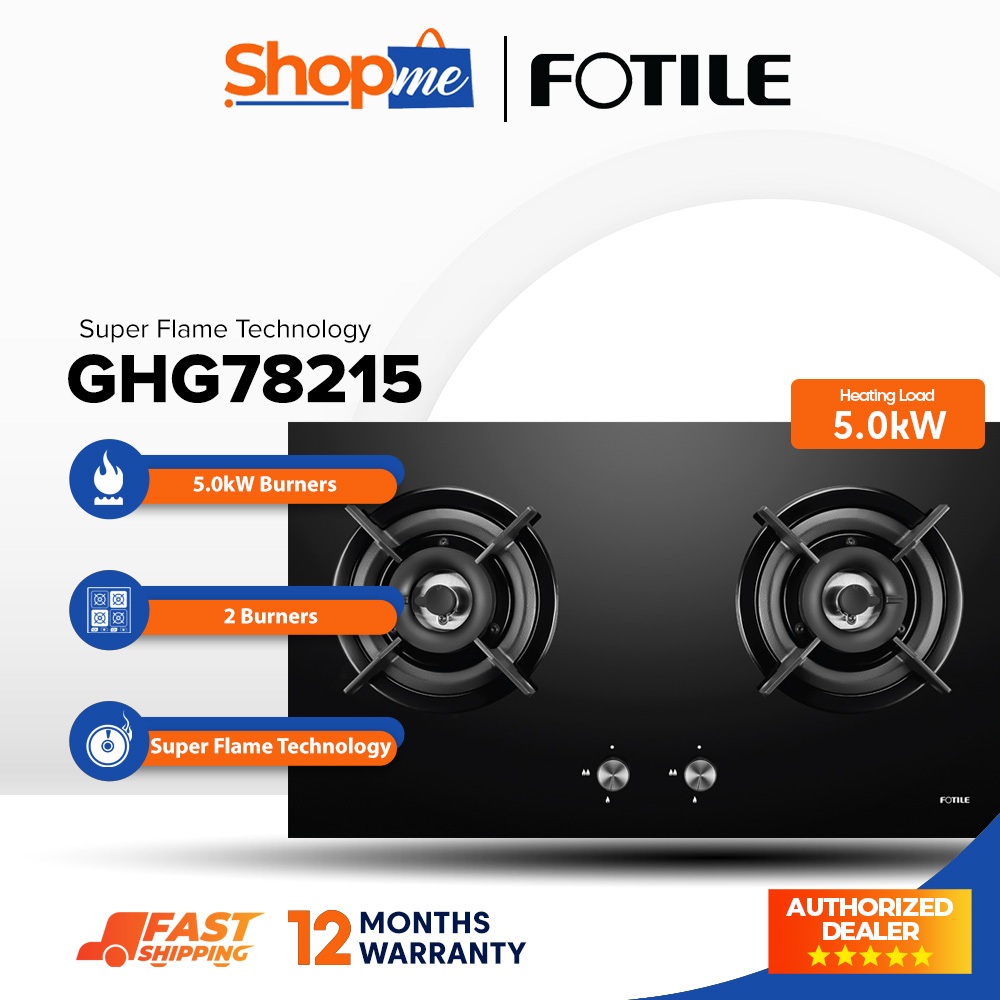 FOTILE GAG86309 BuiltIn Glass Gas Cooker Hob Kitchen Dapur Shopee