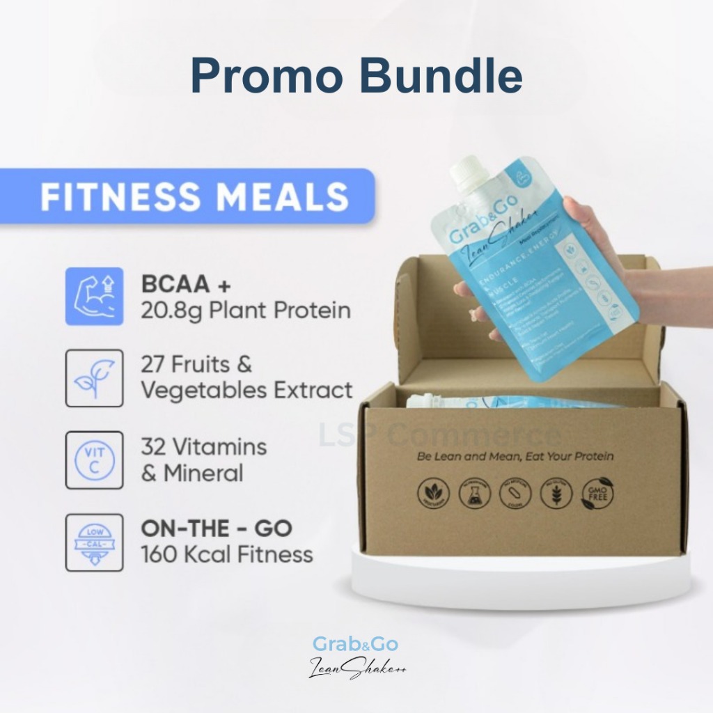 [Bundle] Grab&Go Lean Shake BCAA Fitness Meal | 20.8g High Protein Meal ...
