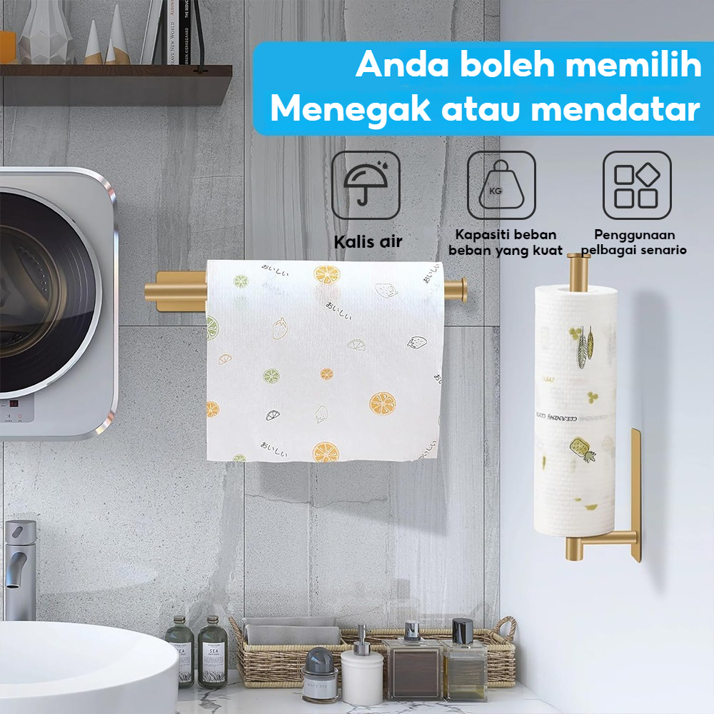 Wall Mounted Kitchen Paper Towel Holder Eid Mubarak 304 Stainless Steel ...