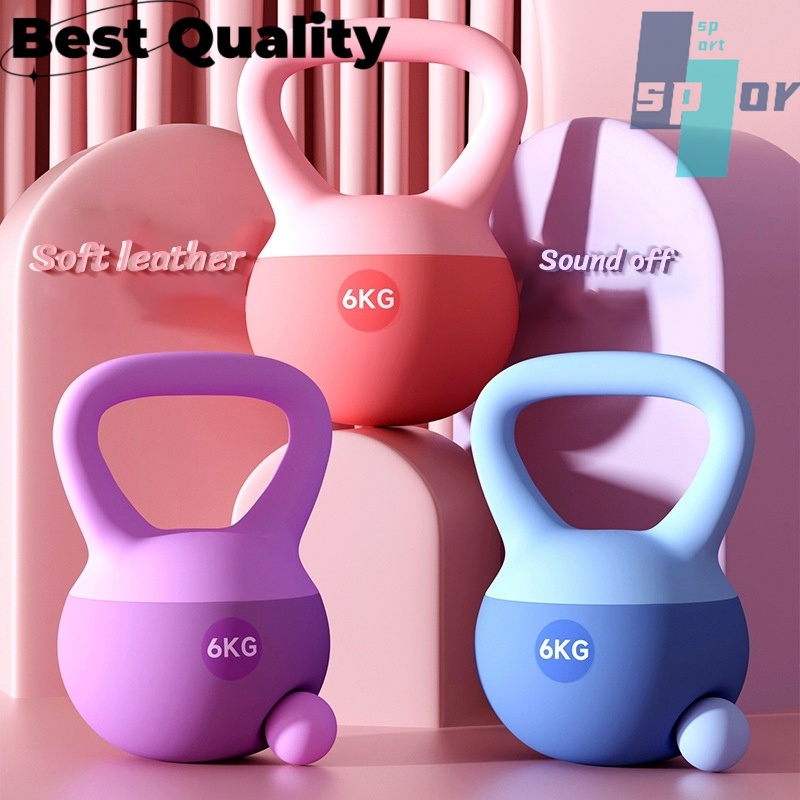 JINPALAY Kugelhantel 4kg PVC - Soft Kettlebell Mit Stahlsand Gefüllt Für Fitness Training
