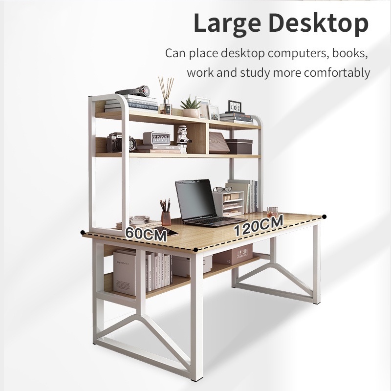 ITFURNITURE Computer Table With Book Shelf Student Study Table With ...