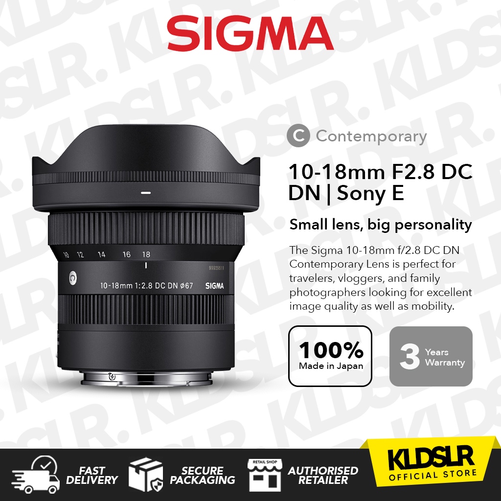 Sigma Contemporain 10-18mm f/2.8 DC DN pour Canon RF-S main image 0