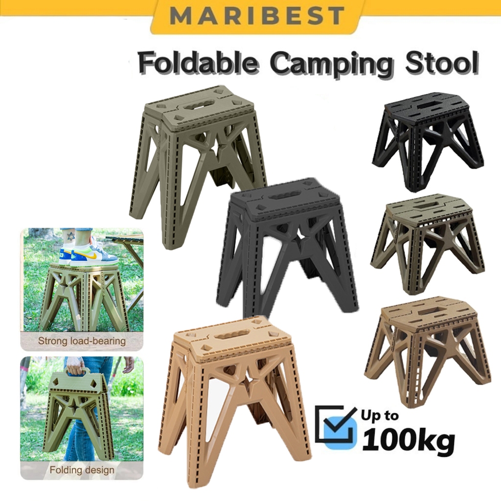 Military Style Camping Foldable Stool Portable Bench Stool Camping ...