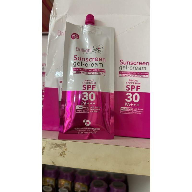(NEW PACK) BRILLIANT SUNCREEN GEL-CREAM 50g NEW | Shopee Malaysia