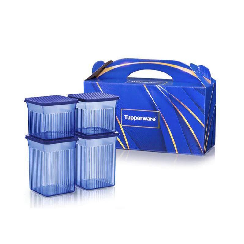 Tupperware Elegant Square Set BLUE 510ml and 800ml come with box ...