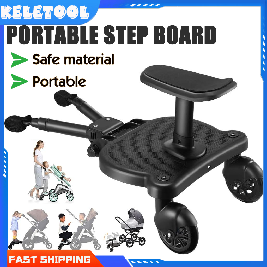 Newly reinforced 40KG Stroller Step Buggy Board Connector Extended child standing pedal Child Auxiliary Pedal Adapter Shopee Malaysia