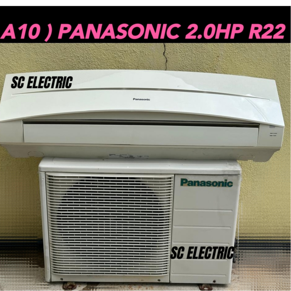 Ready Stock A10) PANASONIC 2.0HP Air Cond R22 GAS Full Set (Second Hand