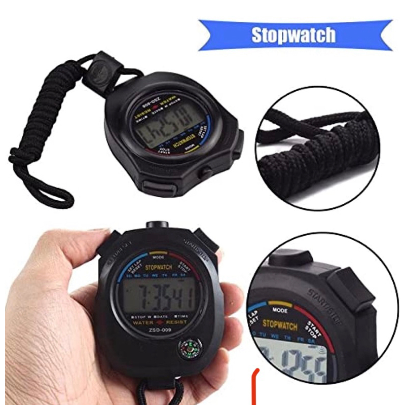 Digital Sport Watch Multifunction Digital LCD Portable Stopwatch for ...