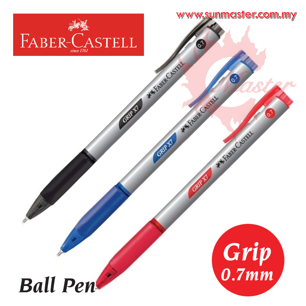 Ball Pen 0.5mm 0.7mm 1.0mm | Faber Castell Ball Pen Click X5 X7 Grip X5 ...