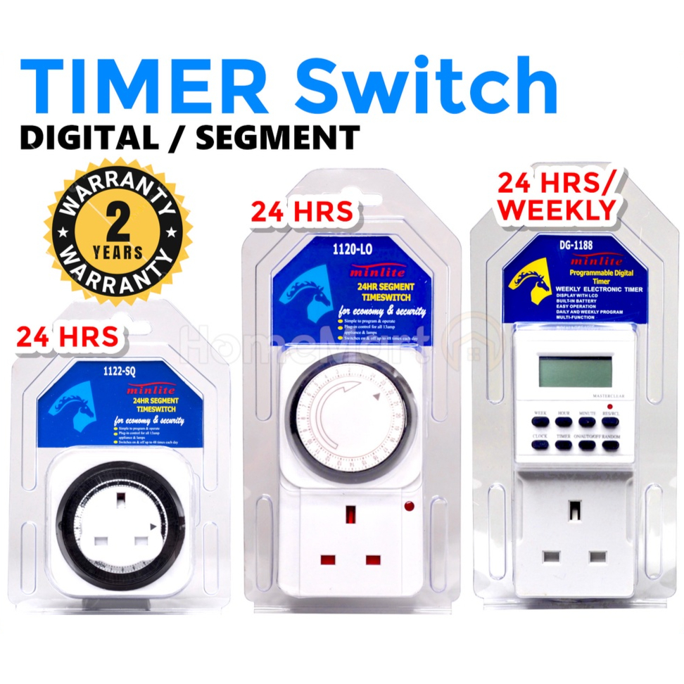 【PREMIUM】 Multi Programmer Timer 13A SOCKET Digital Timer 24hour Timer ...