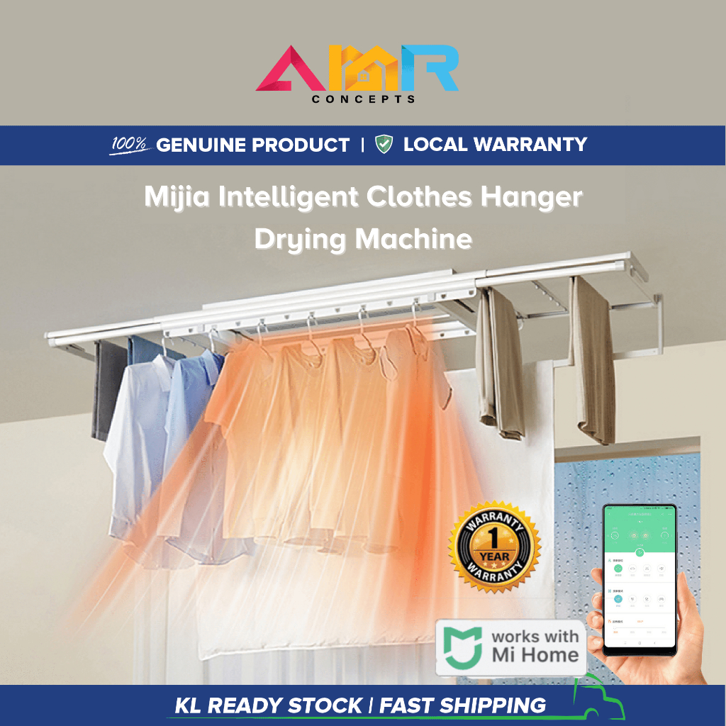 Xiaomi Mijia Intelligent Clothes Hanger with Dryer Ultra-Large Hanging ...