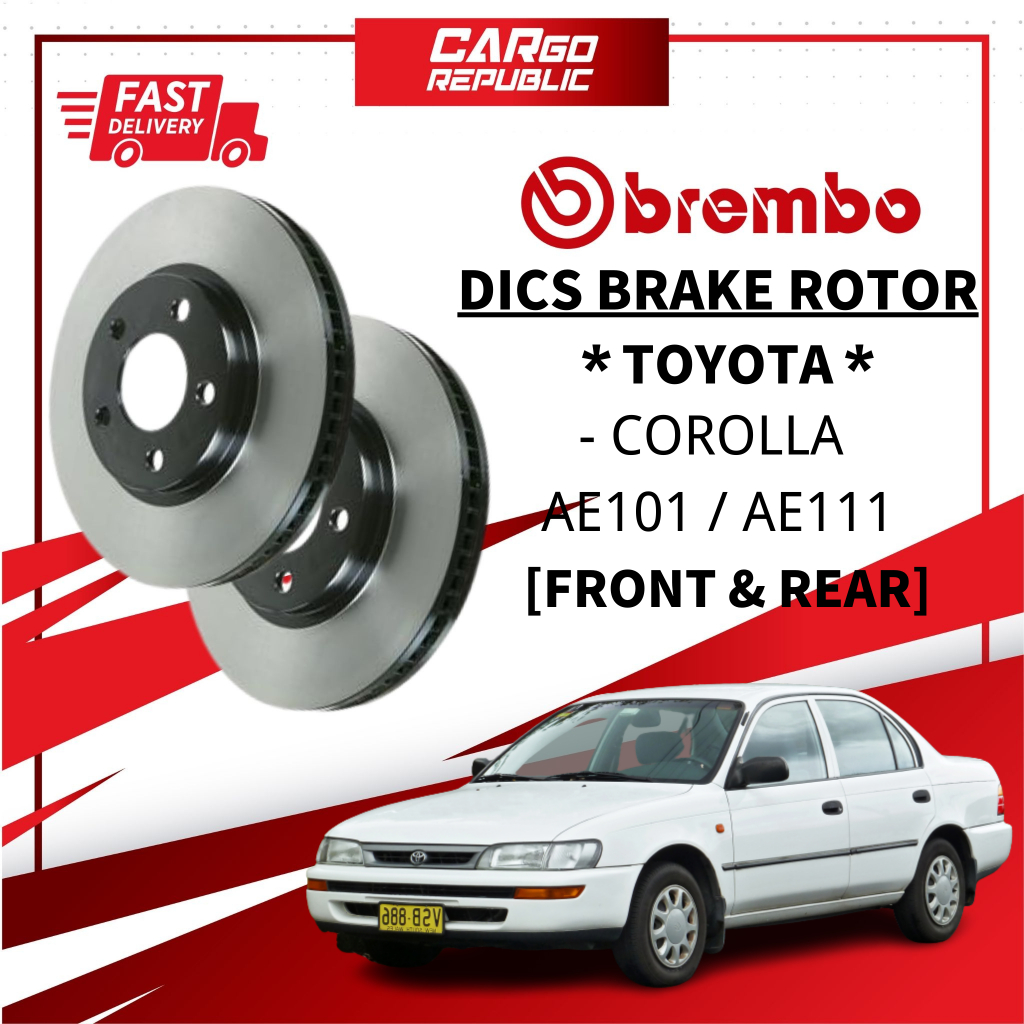 Brembo Rotor Toyota Corolla AE101 / AE111 Front (Depan) & Rear
