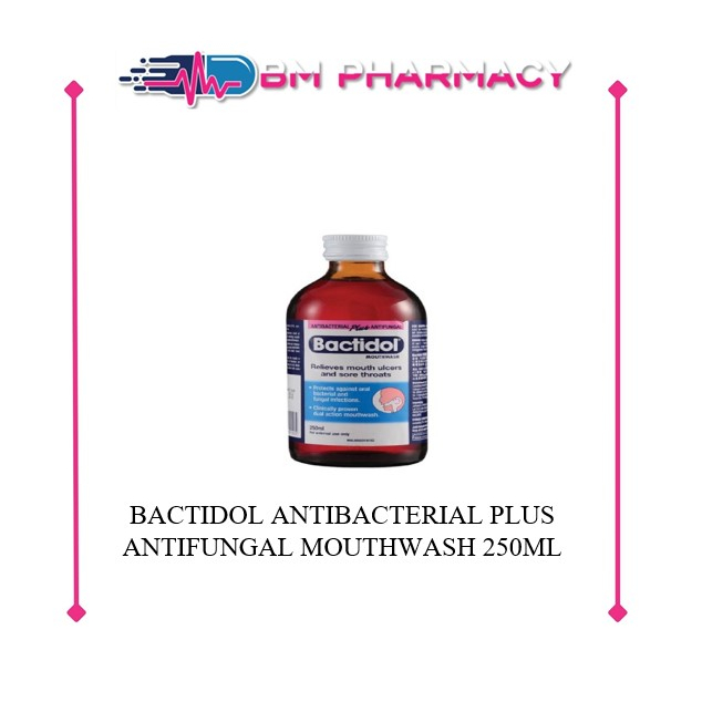 BACTIDOL ANTIBACTERIAL PLUS ANTIFUNGAL MOUTHWASH 250ML | Shopee Malaysia