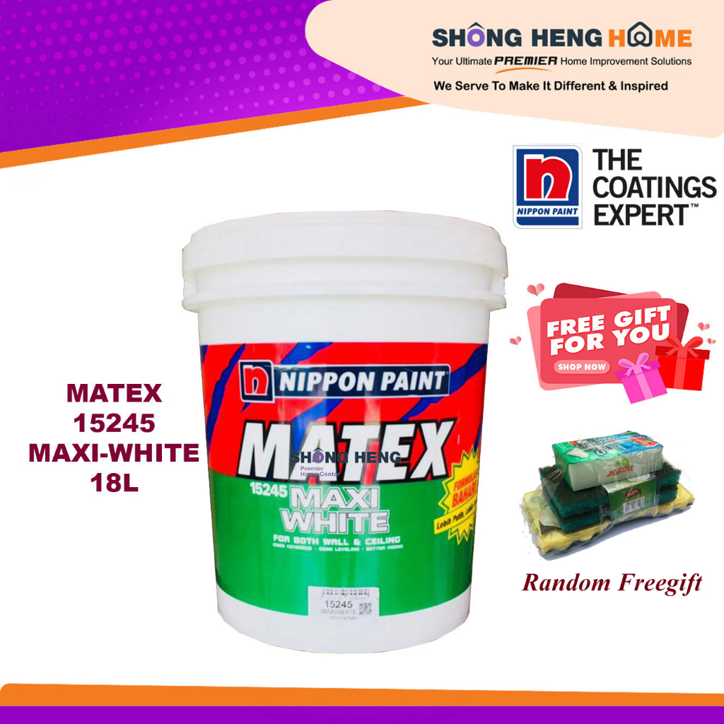 18L Nippon Matex Maxi White 15245 White + FOC Random Sponge | Shopee ...