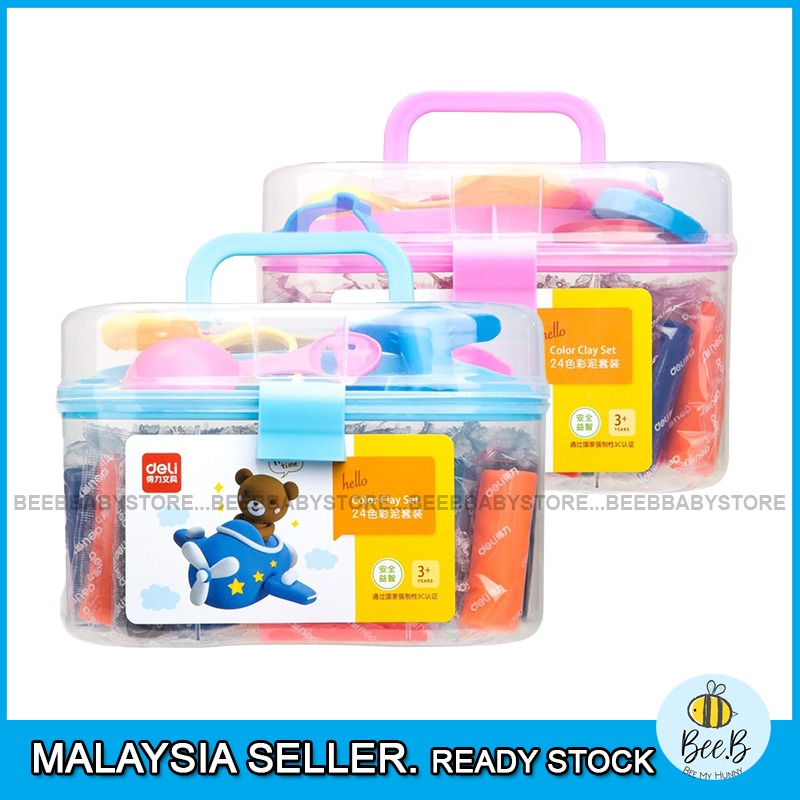 Deli Game 7021 Clay Color Mud DIY Creation (24 colors) Kids Early