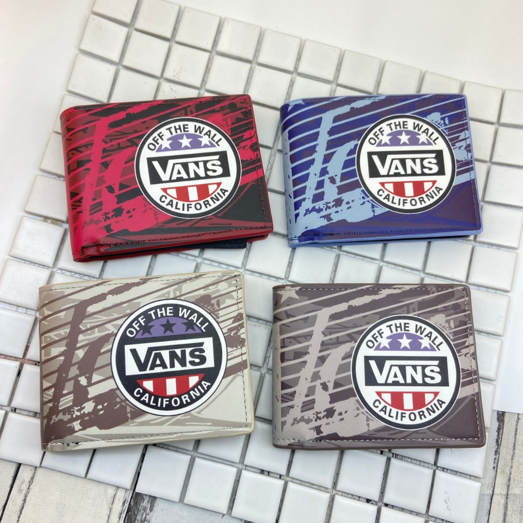 Vans Wallet Leather Slim Wallet Duit Dompet Nipis Fashion Purse