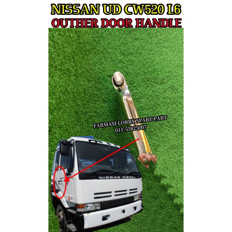 NISSAN UD CW520 LN6 OUTHER DOOR HANDLE UNTUK LORRY MIXER TRUCK TIPPER ...