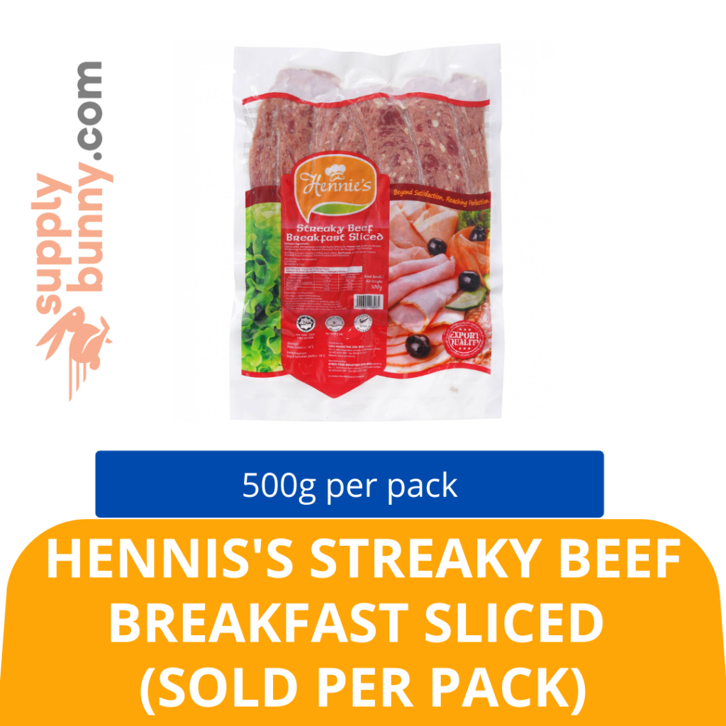 Hennis's Streaky Beef Breakfast Sliced 500g/pack (sold per pack ...