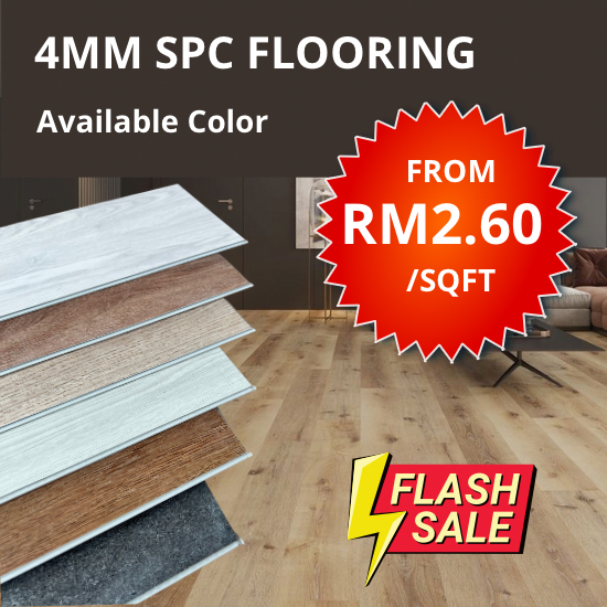 💥LIMITED PROMOTION💥 4mm SPC Flooring (Interlocking)/From RM2.60/sqft ...