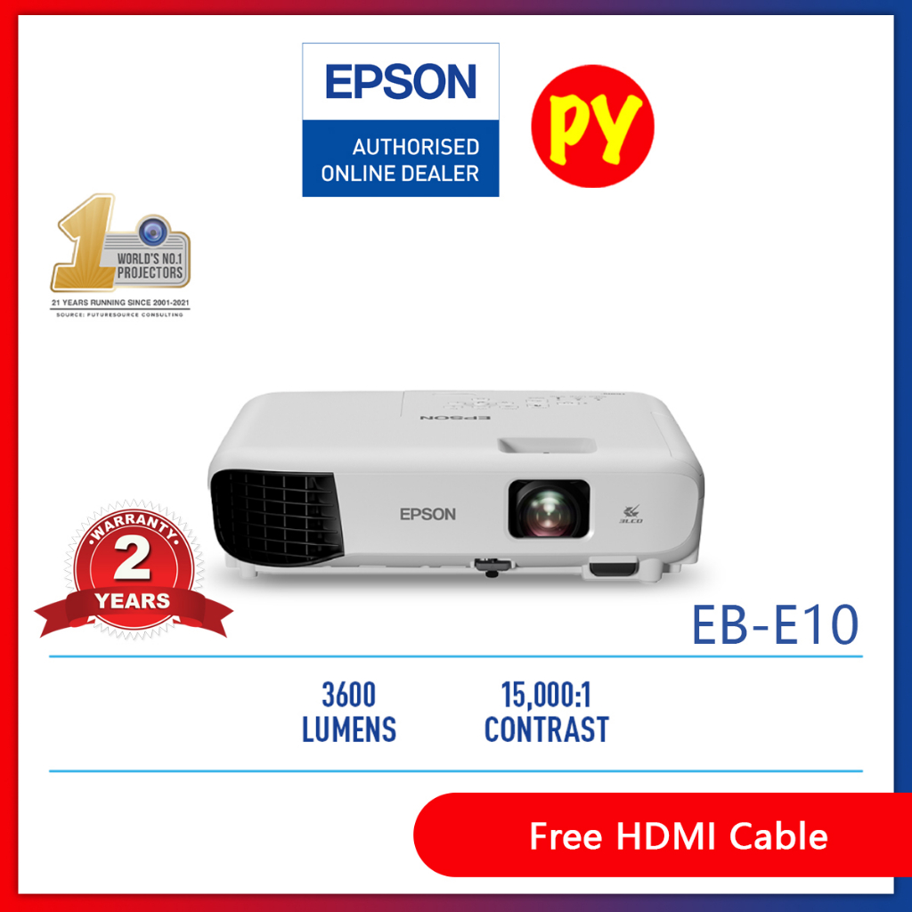 epson eb e10 3600 lumens xga projector