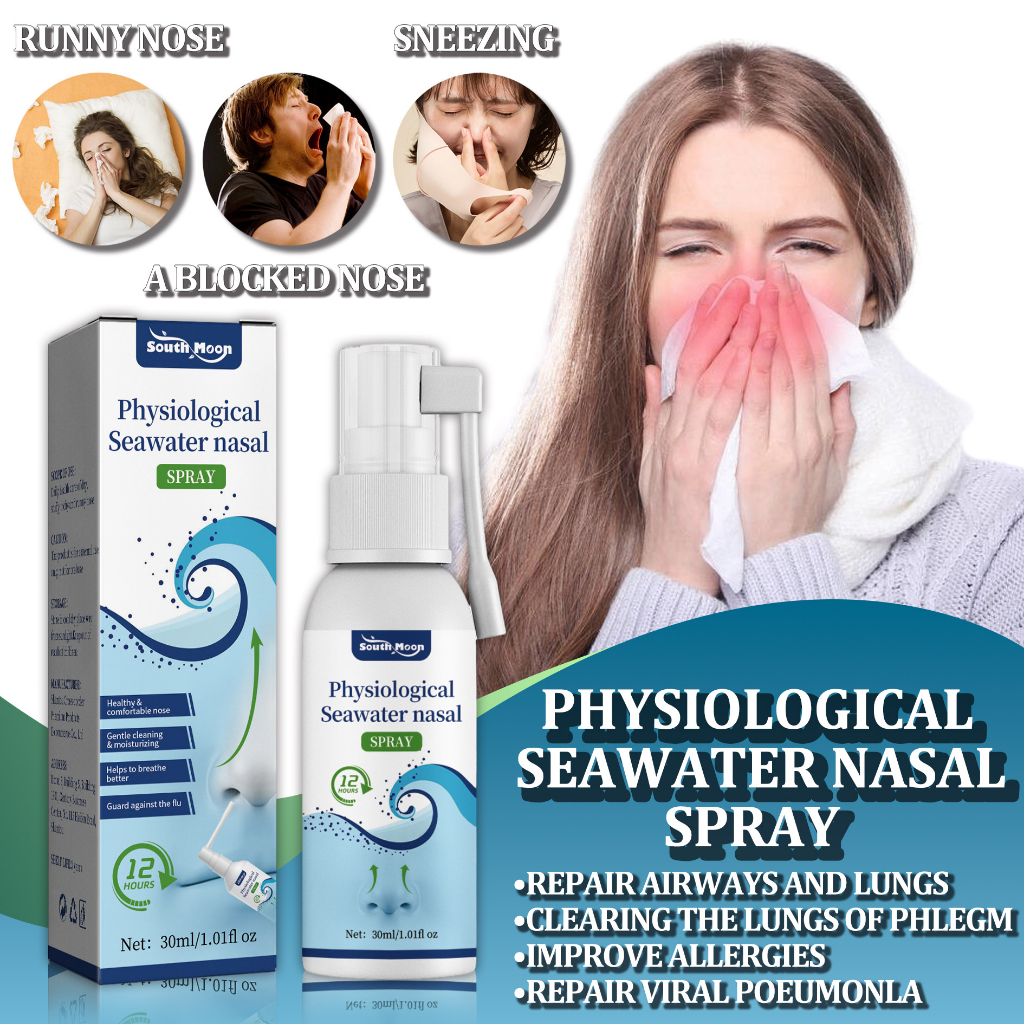 Physiological Seawater Nasal Spray Chronic Rhinitis Sinusitis Spray ...