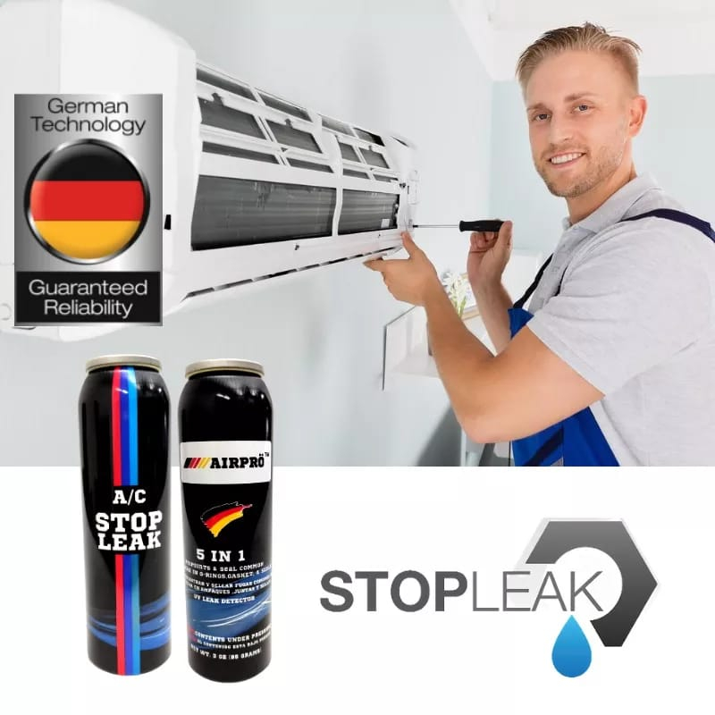 AIRPRO AC Stop Leak for Car Air Cond & Home Refrigerator Freezer Leak