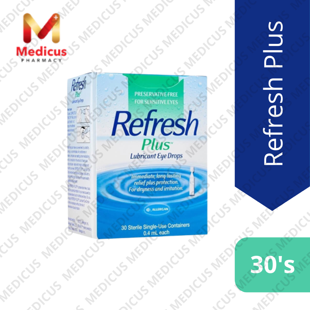 Refresh Plus Eye Drops Sterile Single-use Containers 30's (Exp: 01/2027 ...