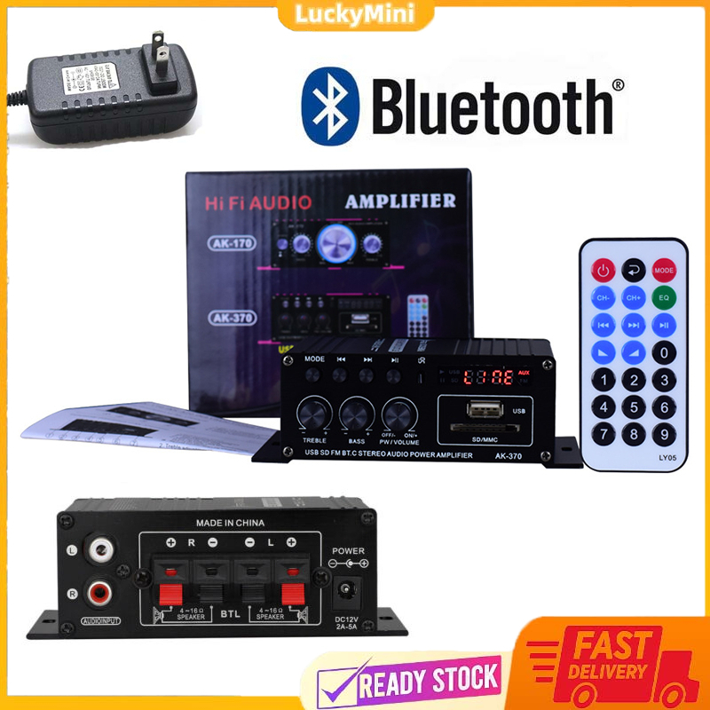 Power Amplifier Bluetooth Car Subwoofer Amplifier Audio Amplifier 200W+200W 2CH Power Amp with