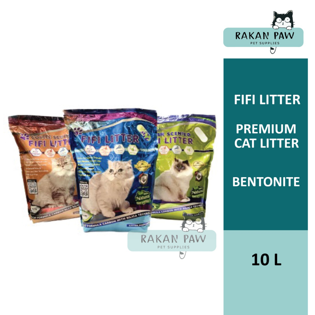 RP Premium Fifi Cat Litter Pasir Kucing Wangi Premium Bentonite + Carbon10L Shopee Malaysia