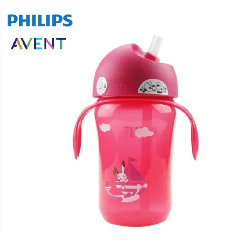 Philips Avent Straw Cups 12oz/340ml Blue/Pink Single Pack Loose Pack