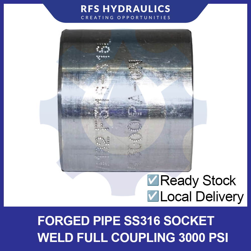 Rfs Stainless Steel Ss316 18 To 1 12 Socket Weld Full Coupling 3000 Psi Forged Pipe 8623